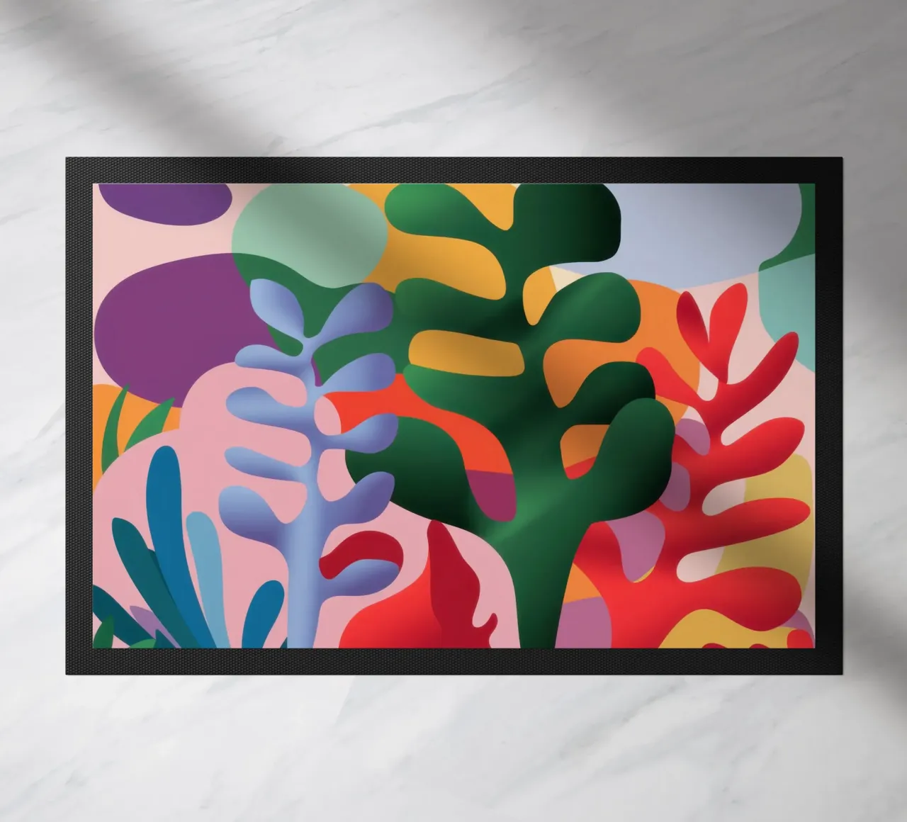 Collage botanico baciato dal sole zerbino da Mythy Brush