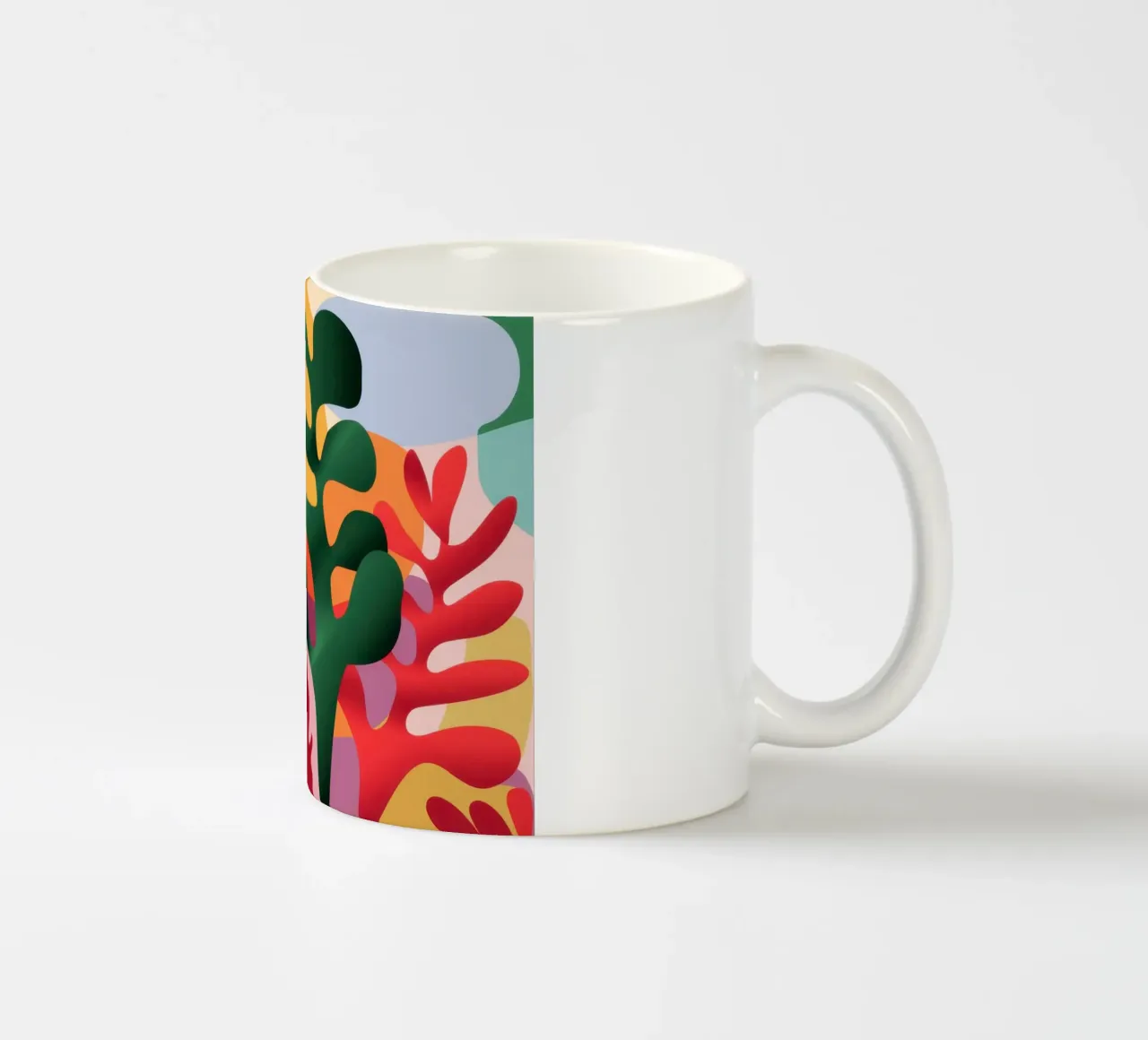 Collage botanico baciato dal sole tazza in ceramica da Mythy Brush