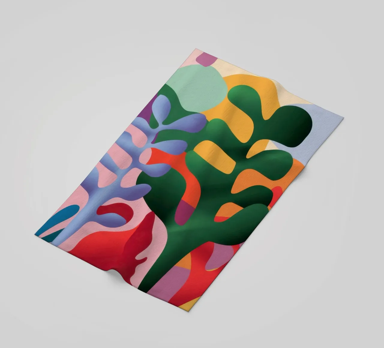 Collage botanico baciato dal sole telo mare da Mythy Brush