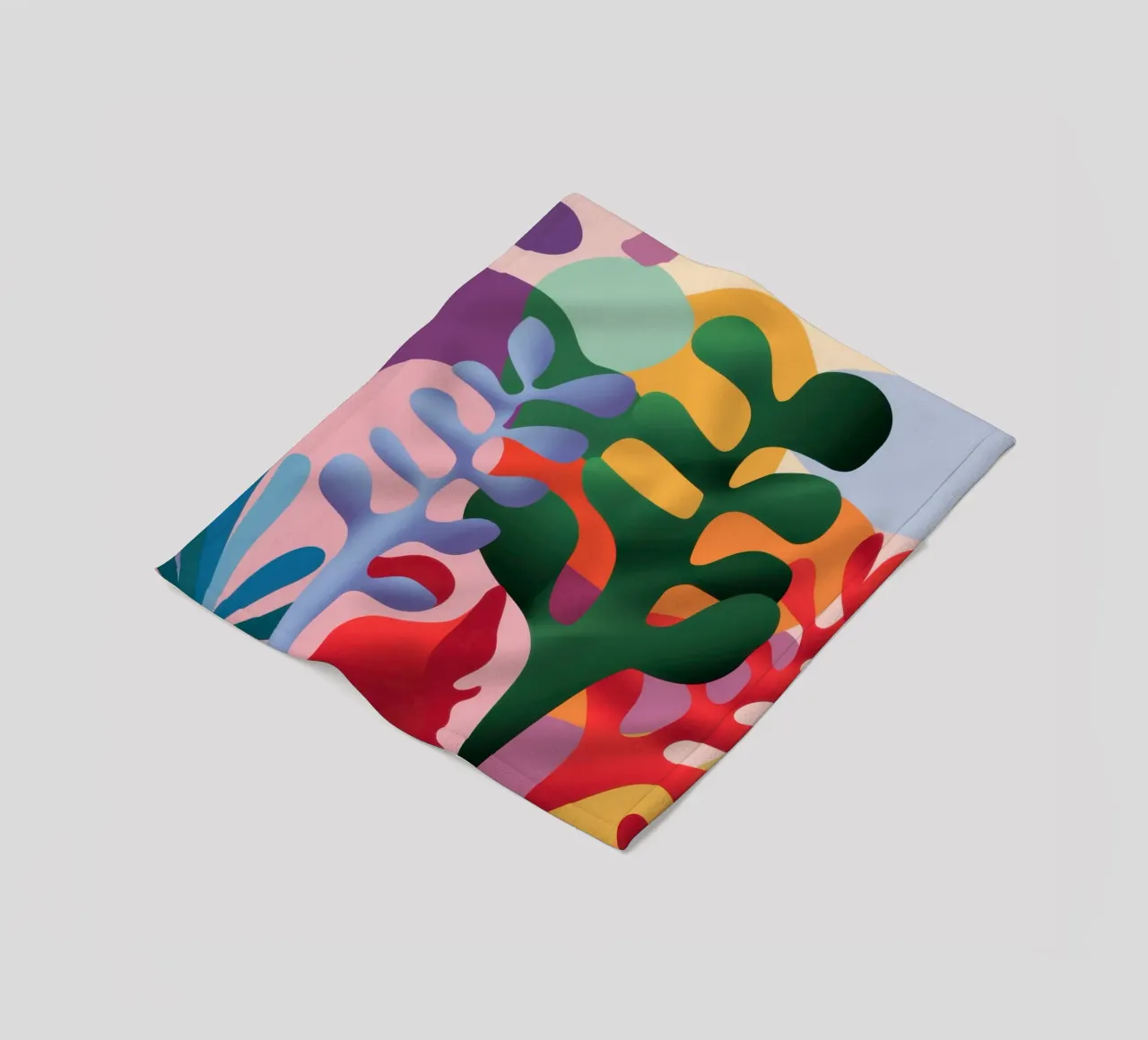 Collage botanico baciato dal sole coperta in pile da Mythy Brush