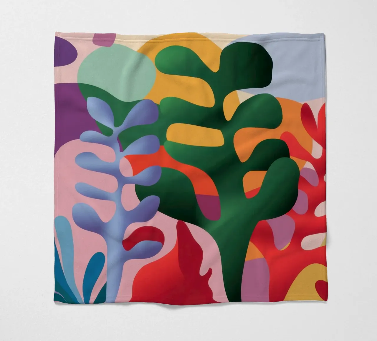 Collage botanico baciato dal sole coperta in pile da Mythy Brush