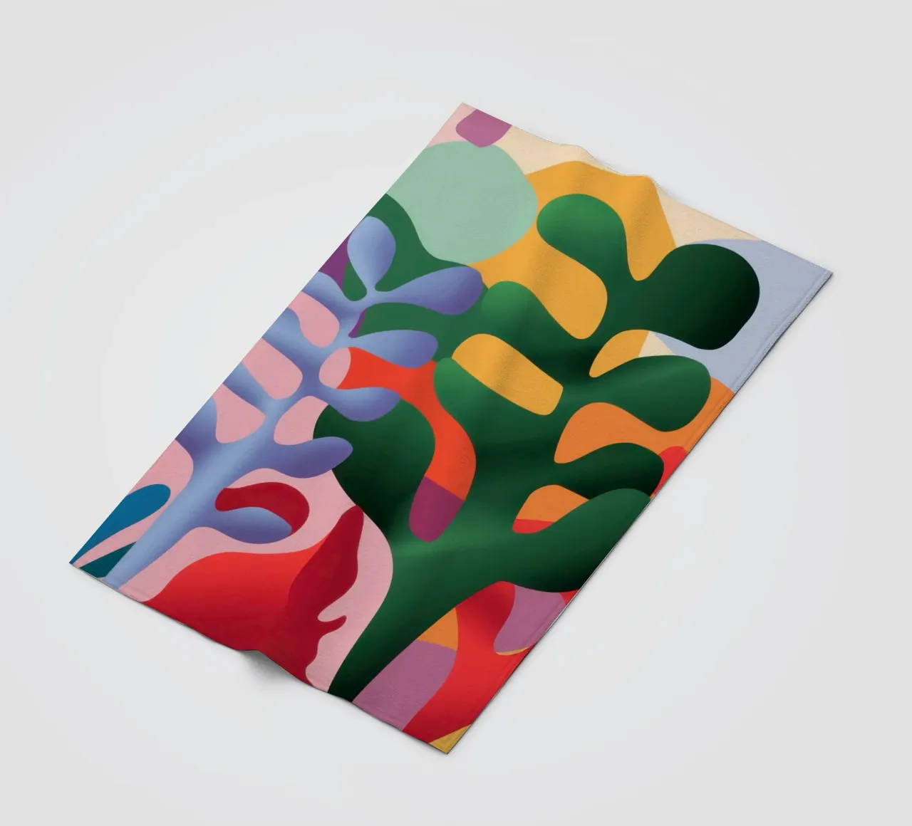 Collage botanico baciato dal sole coperta in pile da Mythy Brush