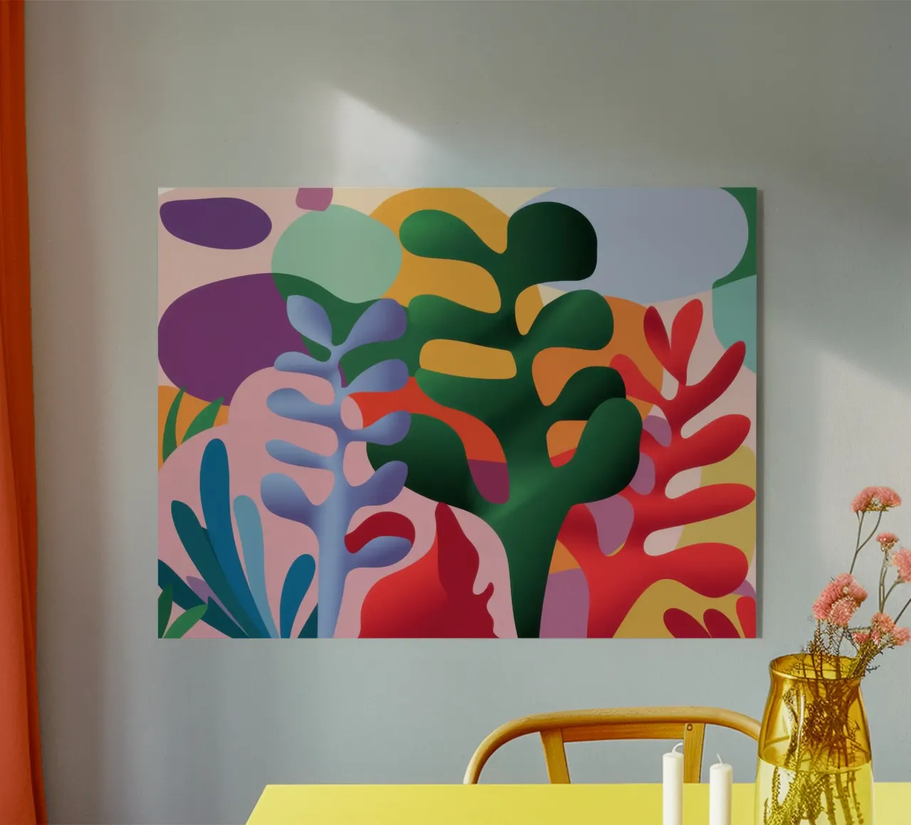 Collage botanico baciato dal sole plexiglass da Mythy Brush