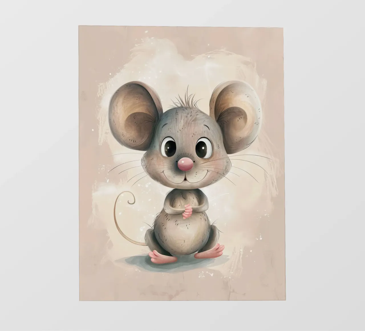 Cute cartoon mouse character with big ears and friendly face pvc cover by DesignDoodle