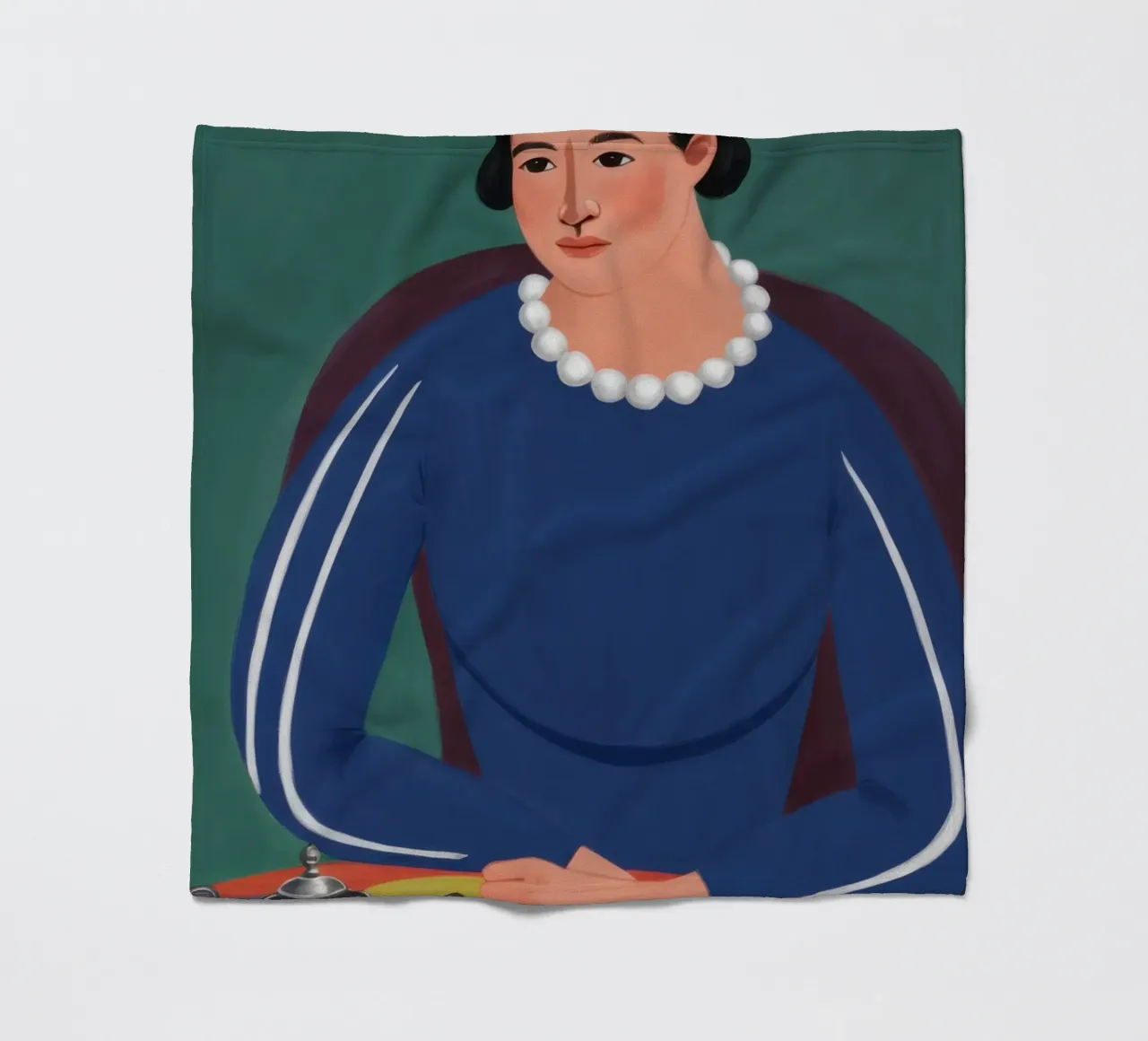 Donna con caffettiera coperta in pile da Flock Reverie