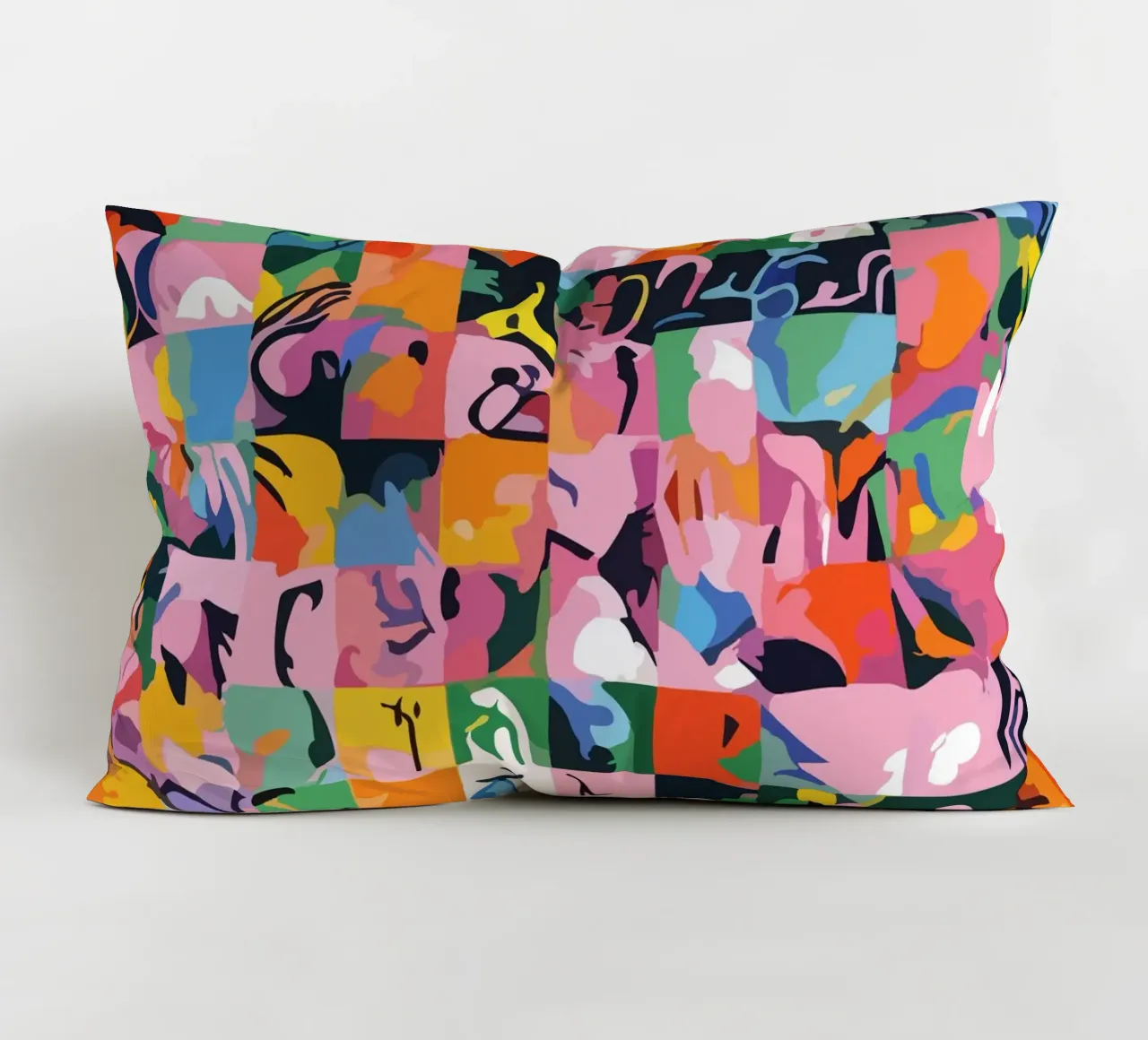 Life On A Checkerboard decorative cushion by 83oranges