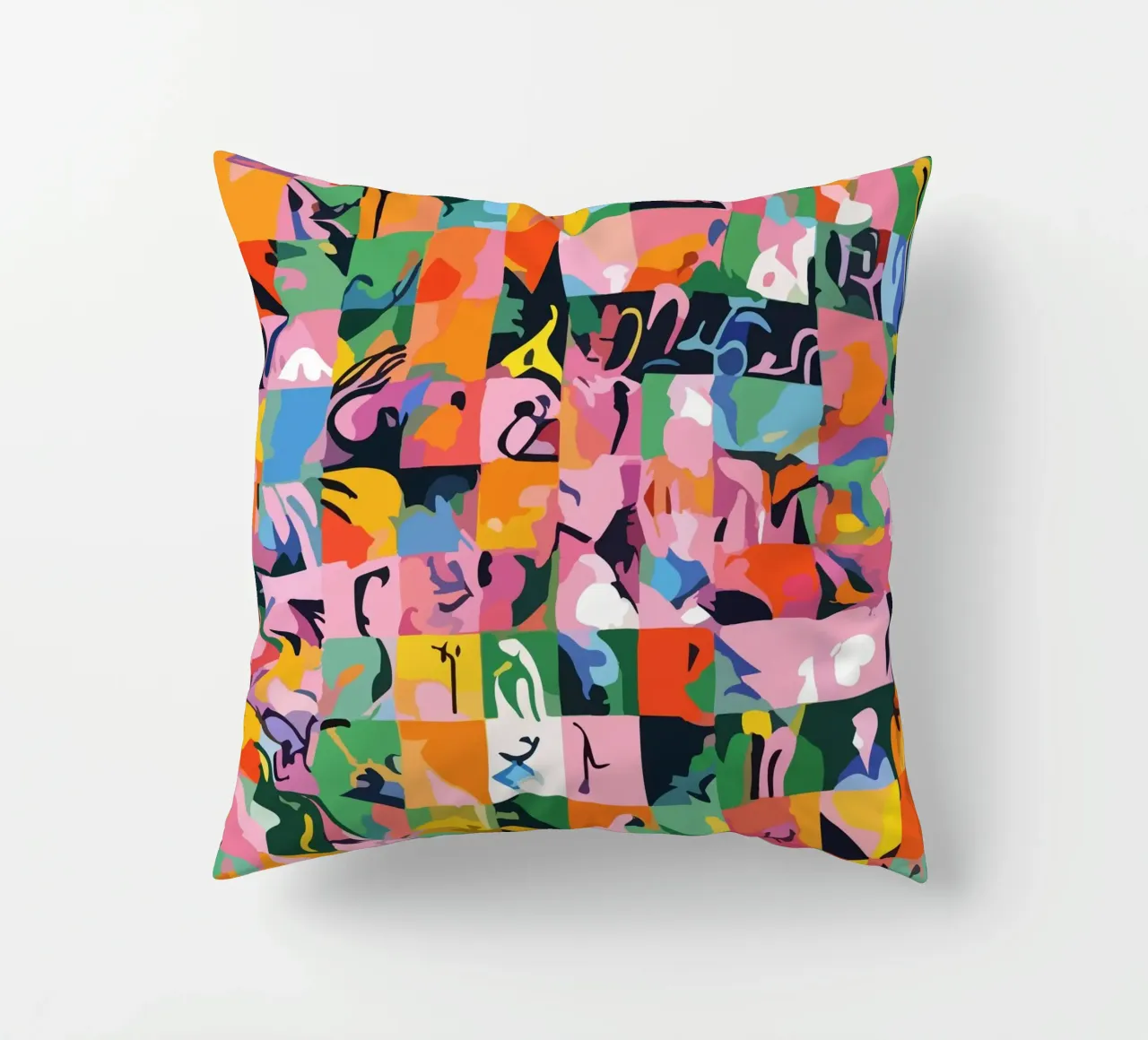 Life On A Checkerboard decorative cushion by 83oranges