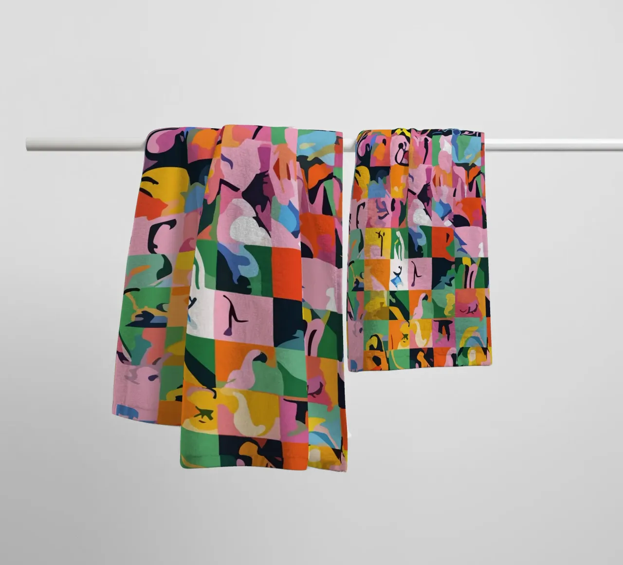 Life On A Checkerboard towel by 83oranges