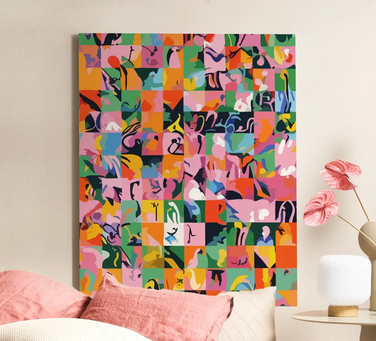 Life On A Checkerboard canvas by 83oranges