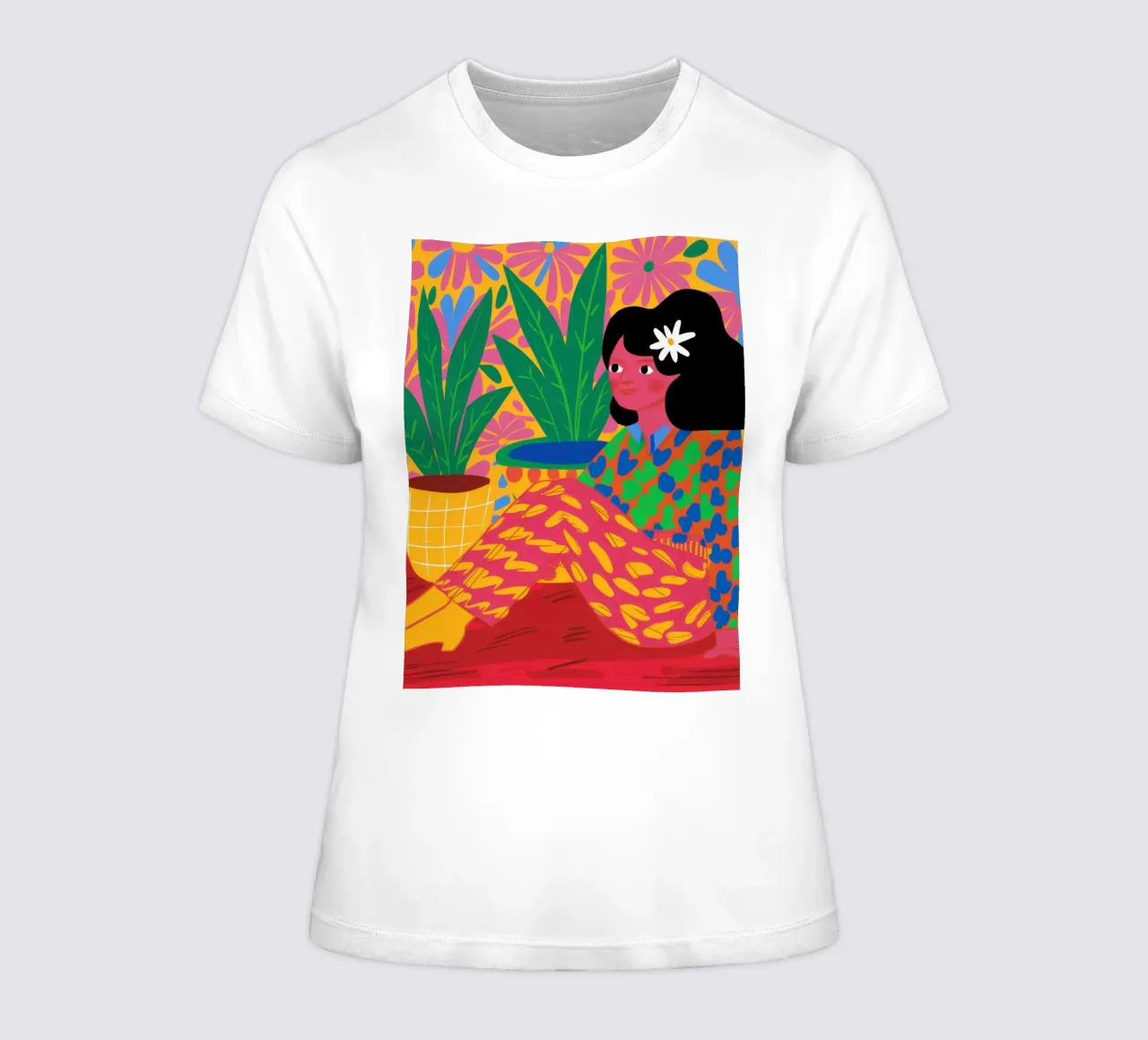 Repose de jardin boho t-shirt ajusté pour femmes de Dream Gesso