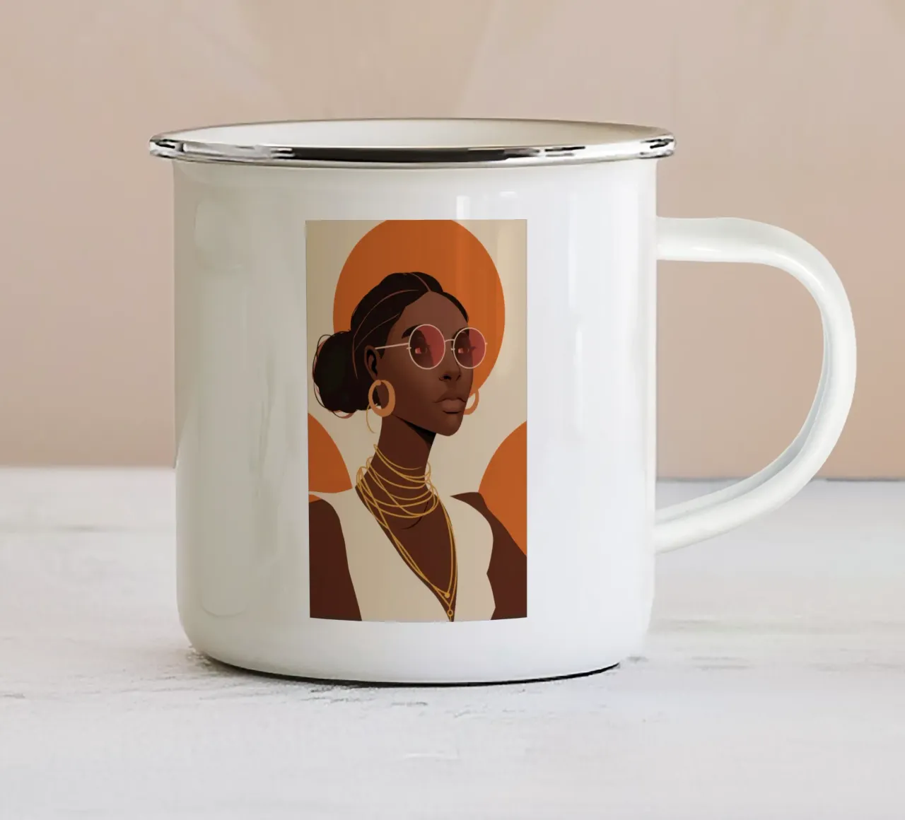 Solare Golden Poise tazza in smalto da Prism Ritual