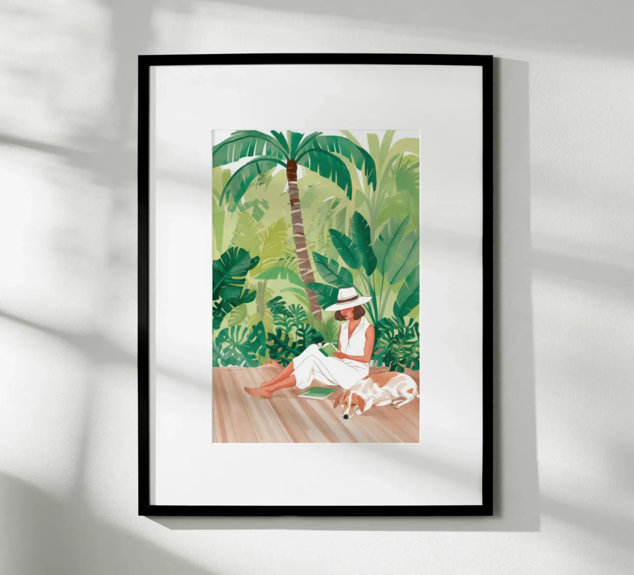 Reading in the Shade poster by Flock Reverie