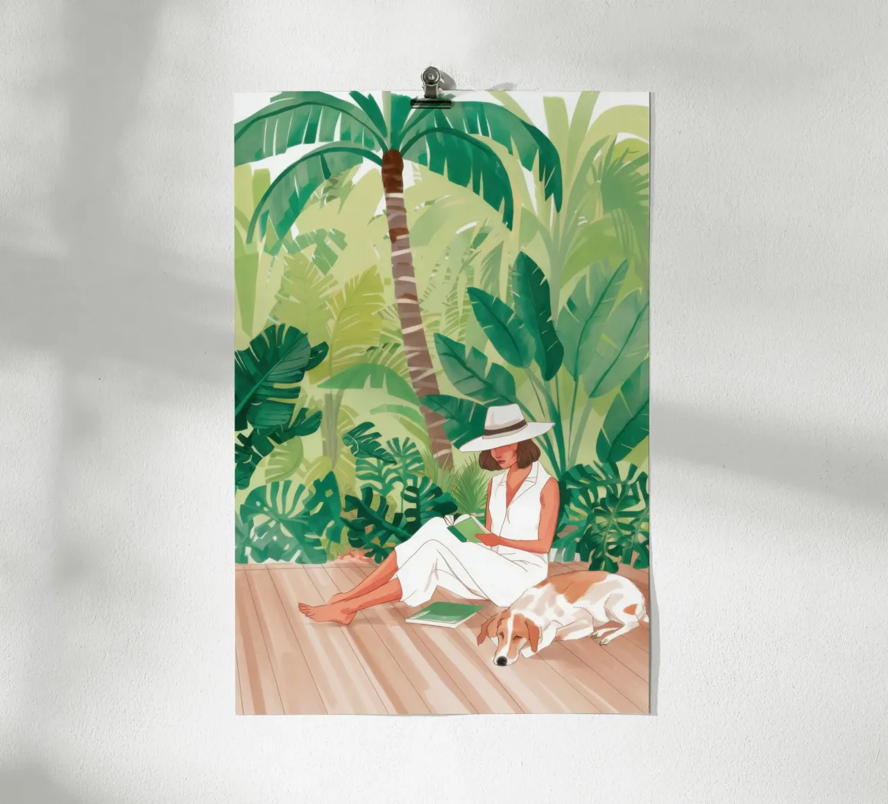 Reading in the Shade poster by Flock Reverie