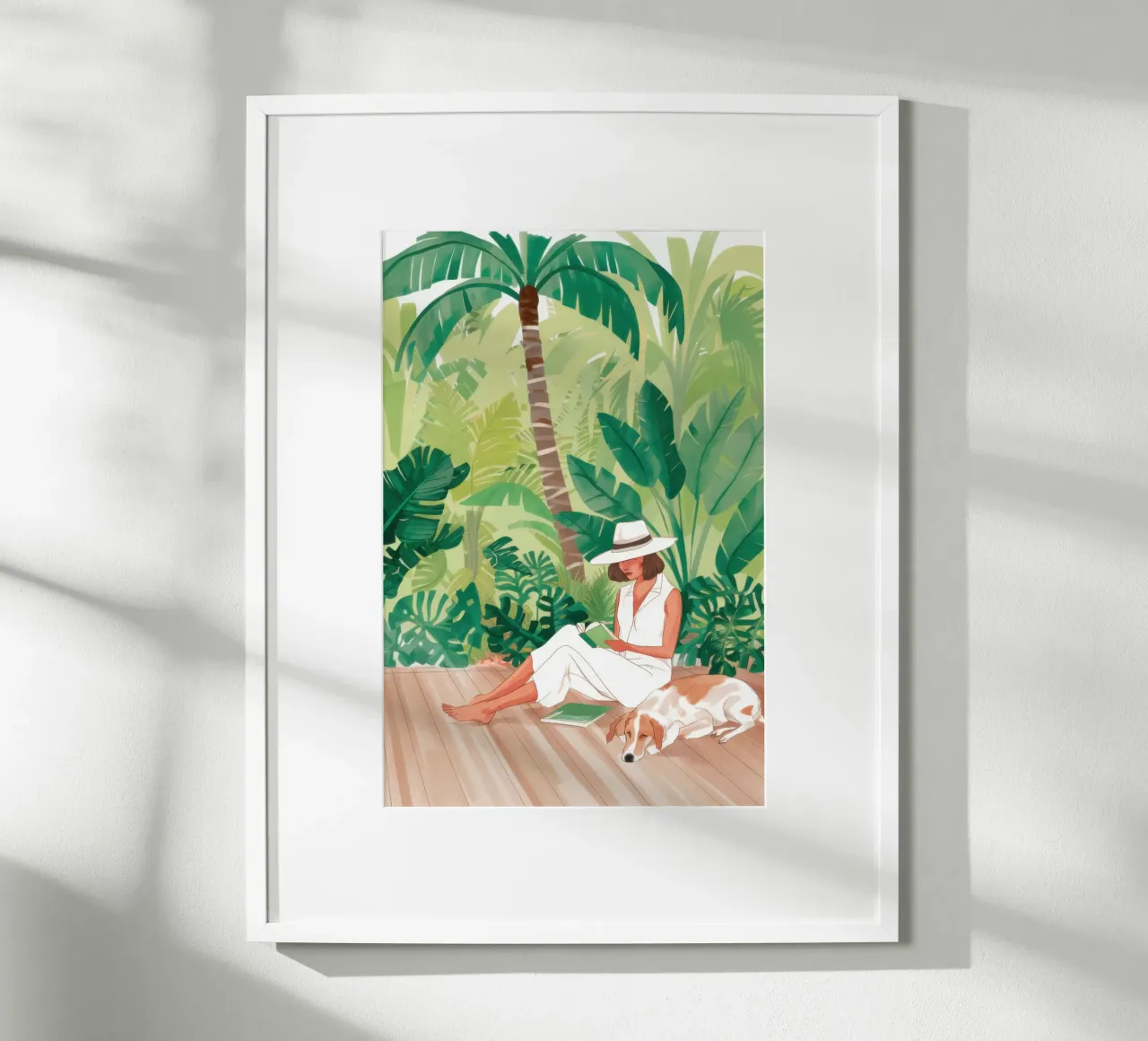 Reading in the Shade poster by Flock Reverie