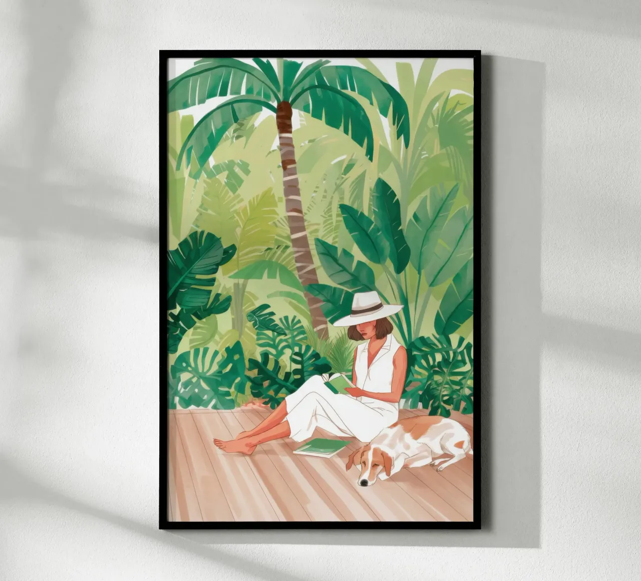 Reading in the Shade poster by Flock Reverie
