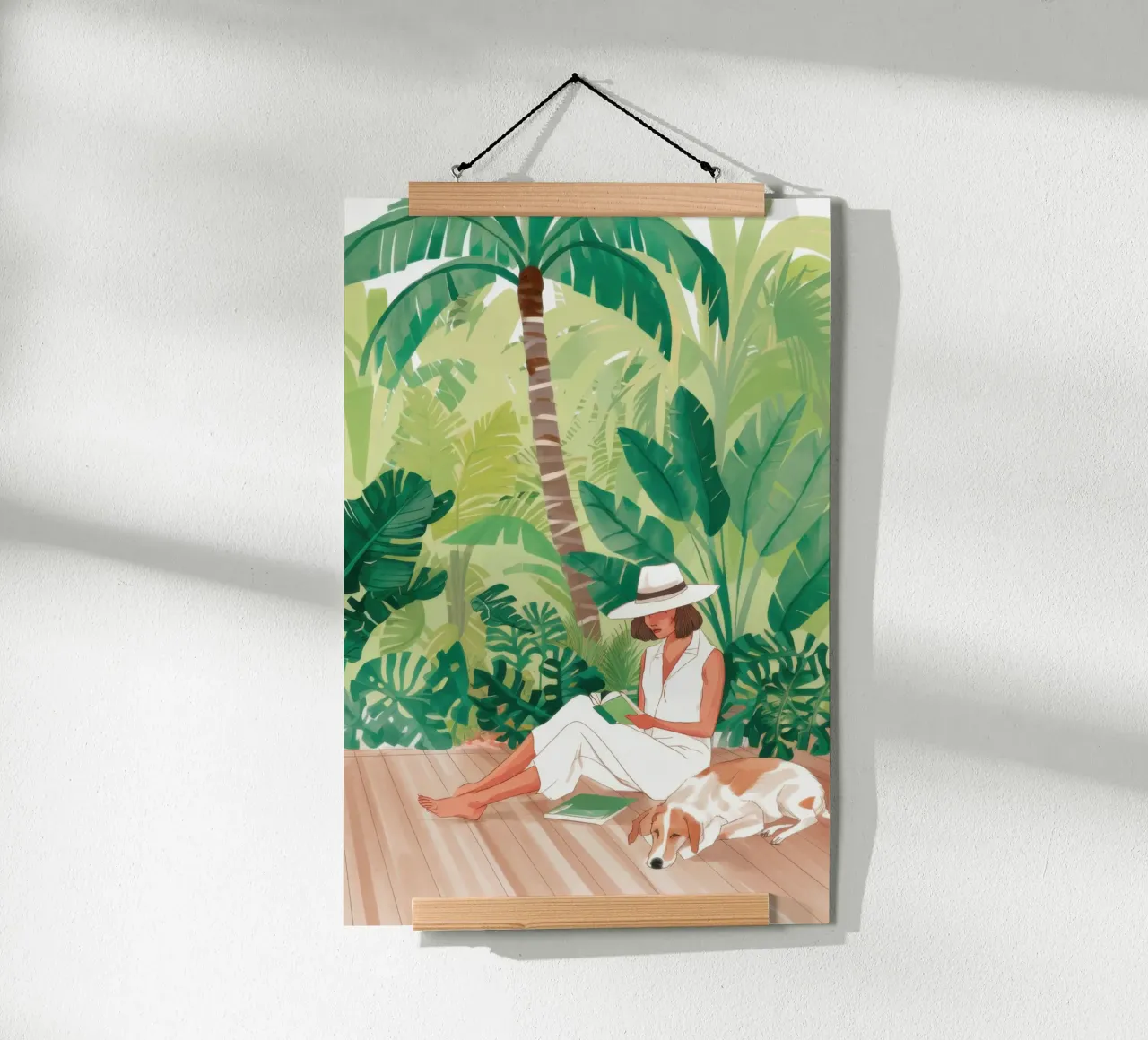 Reading in the Shade poster by Flock Reverie