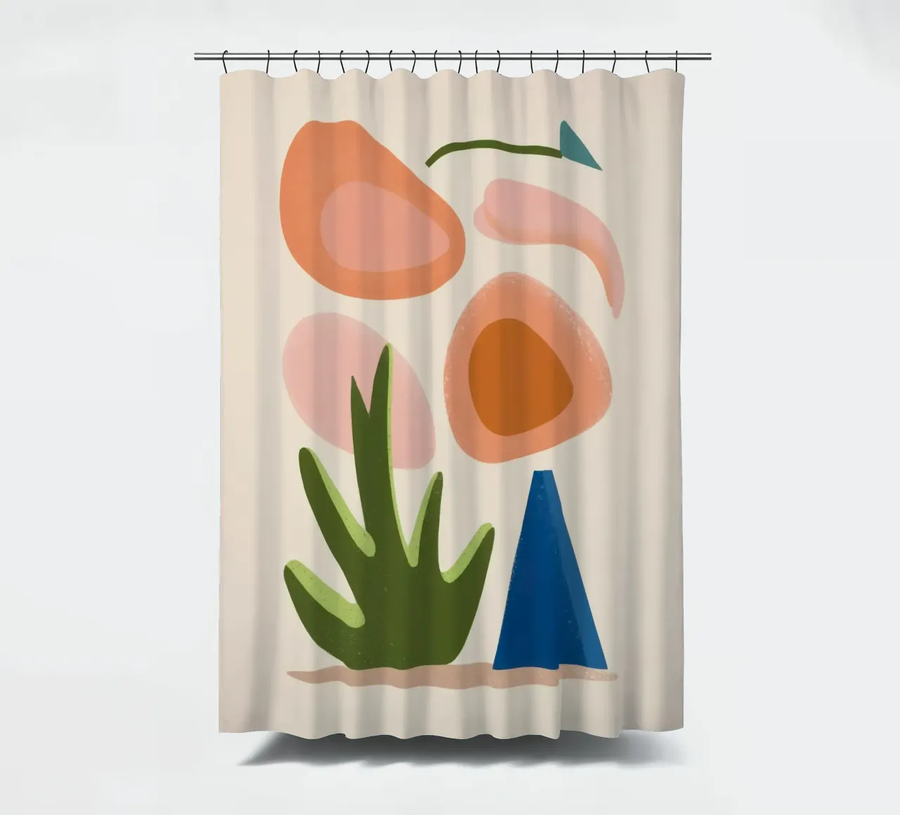Earthy Abstract Balance shower curtain by Mythy Brush