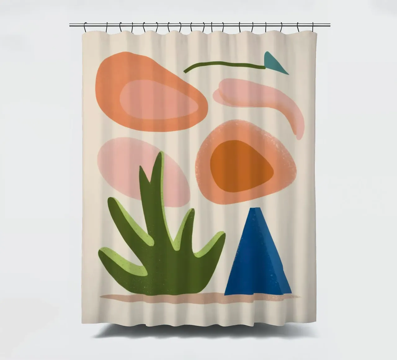 Earthy Abstract Balance shower curtain by Mythy Brush