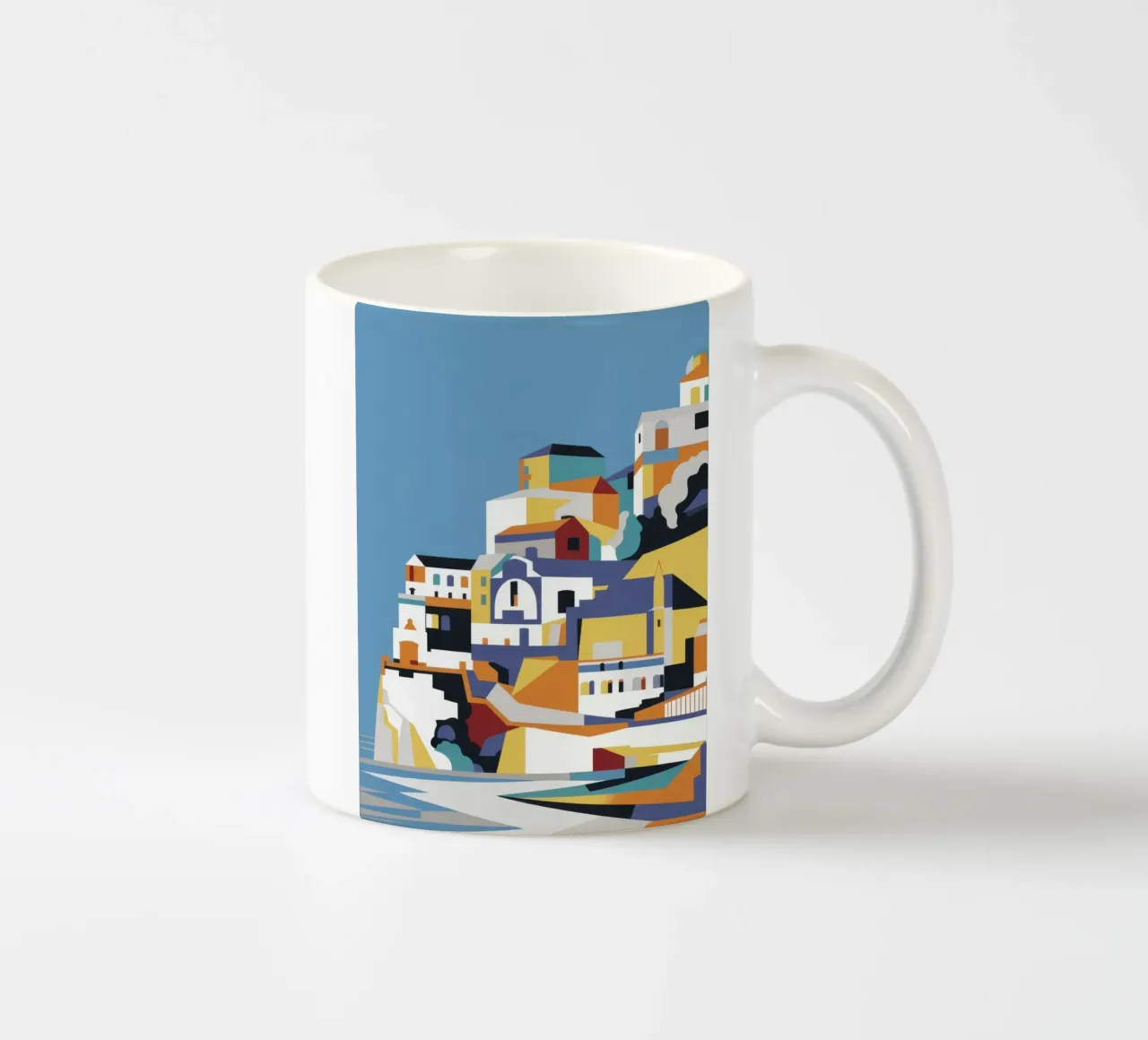 Azure Hillside Village ceramic mug by Prism Ritual