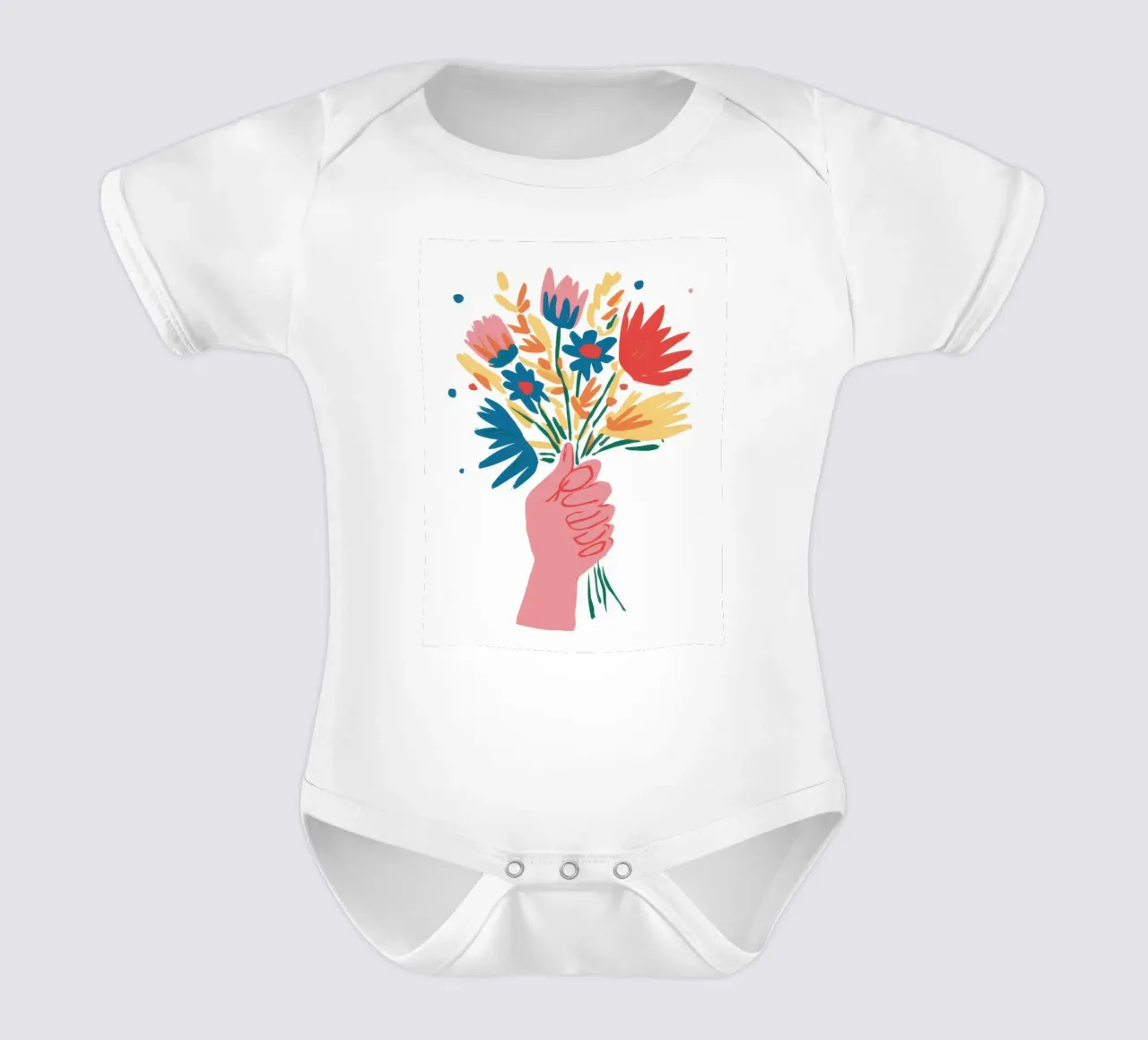 Gesto di fiori selvatici Joy body neonato maniche corte da Giant Foxs