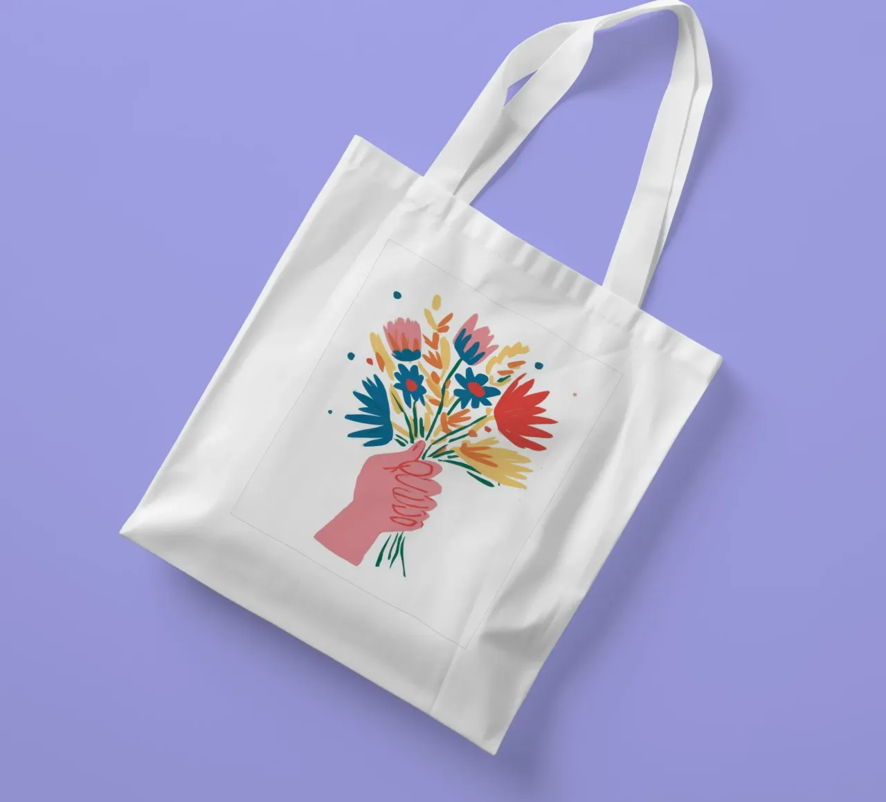 Gesto di fiori selvatici Joy borsa in juta da Giant Foxs