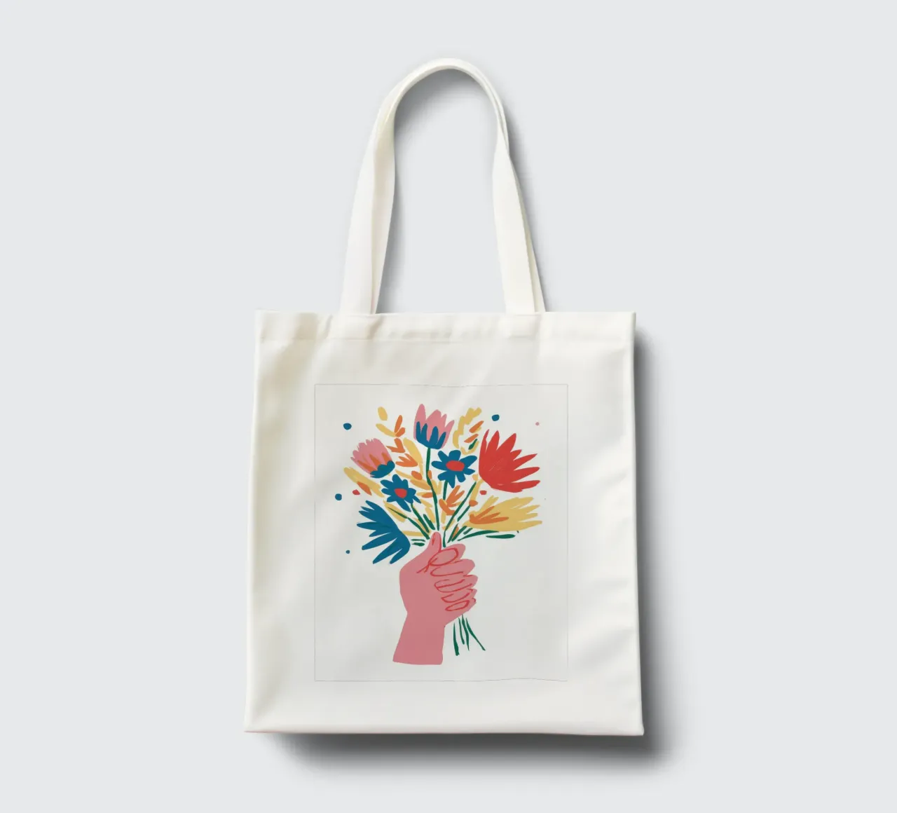 Gesto di fiori selvatici Joy borsa in juta da Giant Foxs