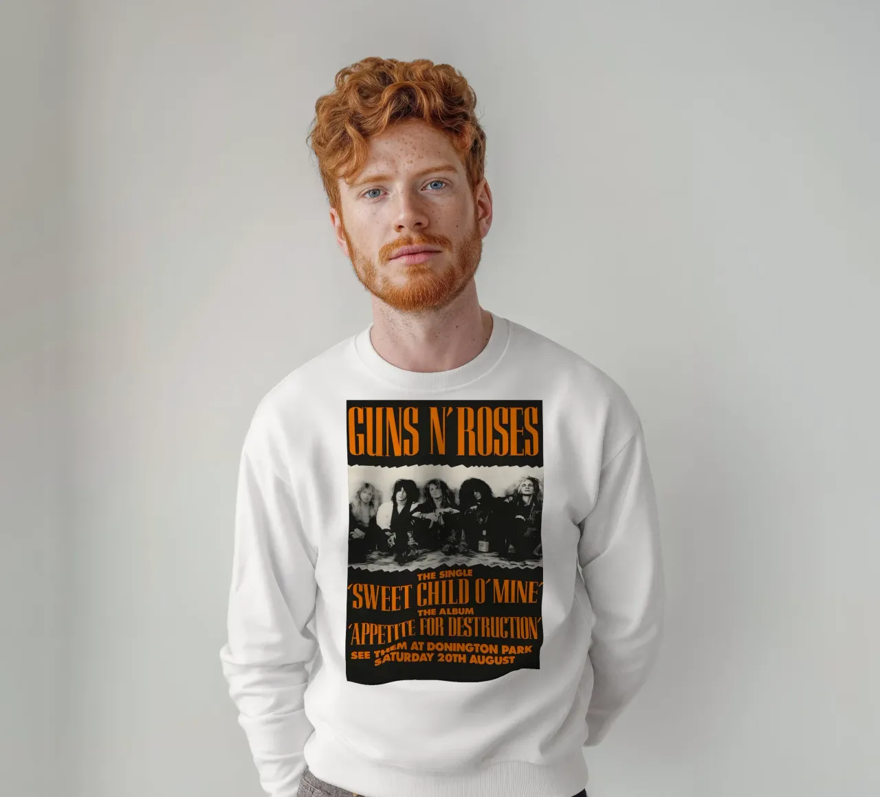 Guns N’ Roses Huge 5′ Donington Park 1988 Concert Poster sweatshirt by DGUnder