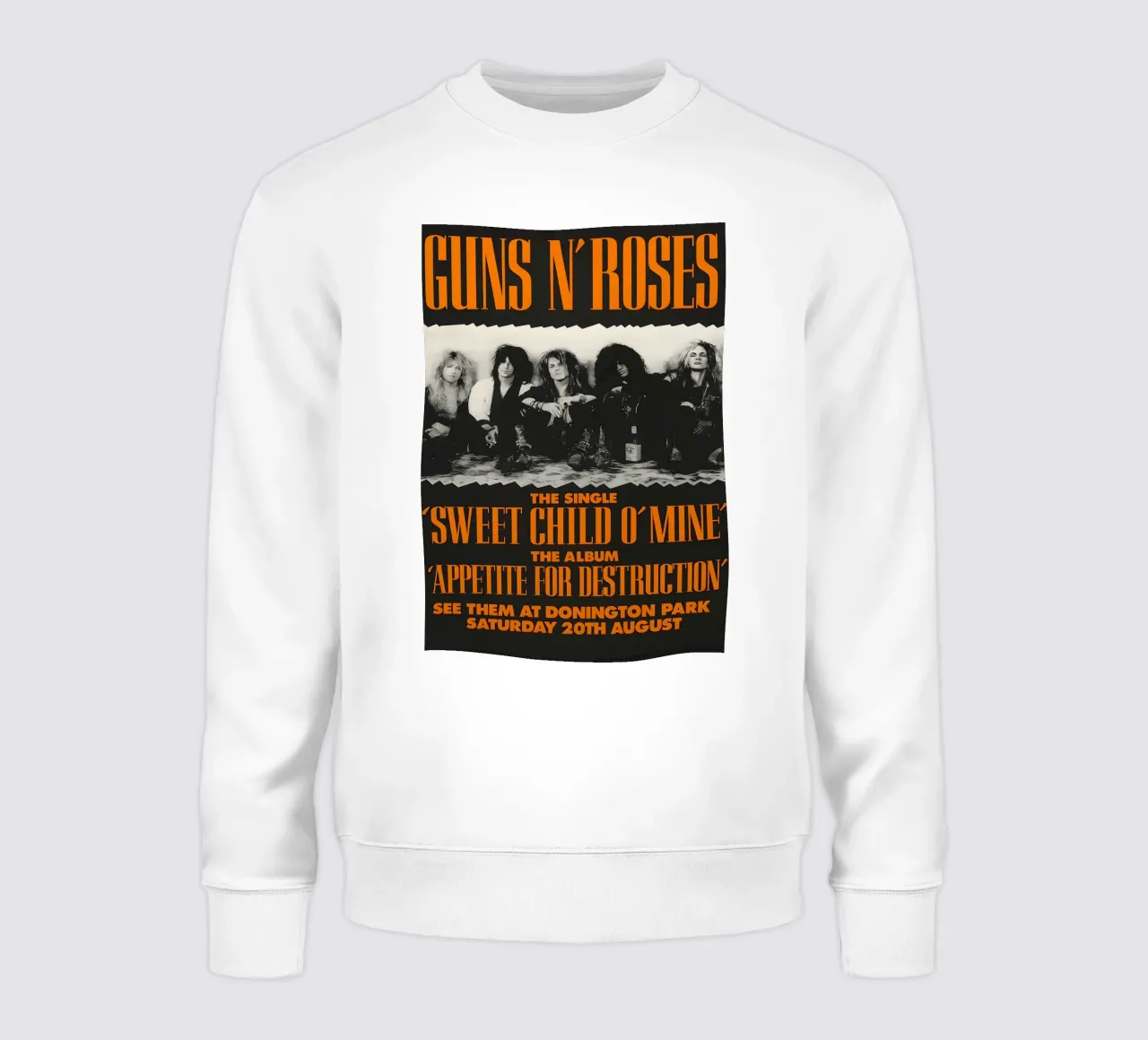 Guns N’ Roses Huge 5′ Donington Park 1988 Concert Poster sweatshirt by DGUnder