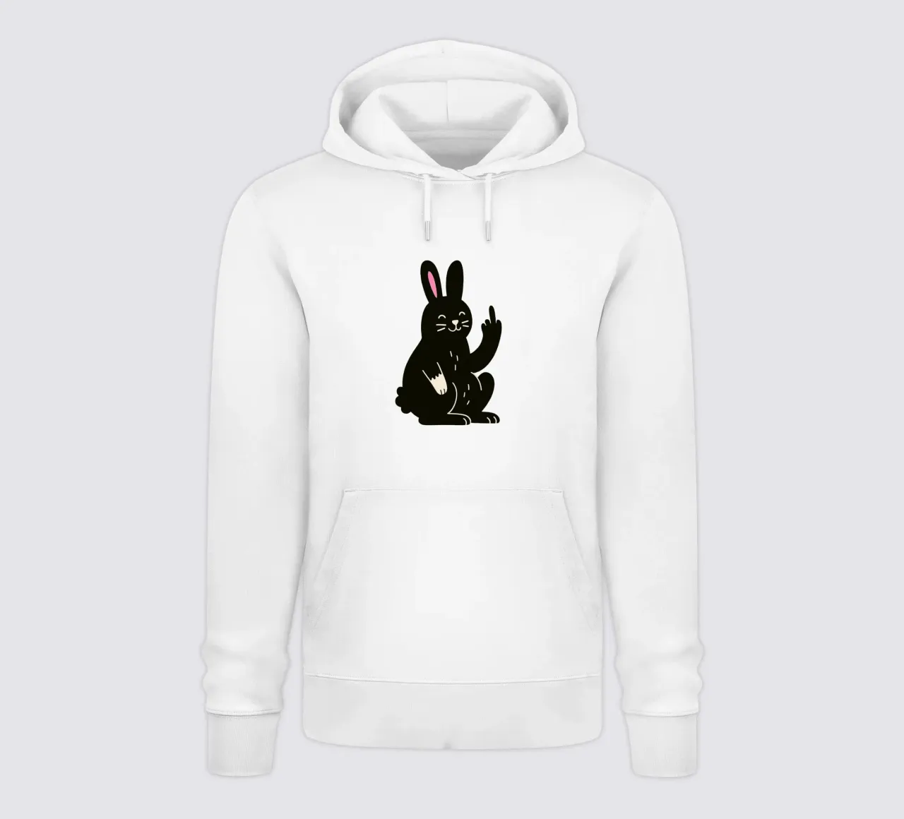 Fluffy but F*ck Off - Rude Rabbit Vibes felpa con cappuccio da KUNSTstück