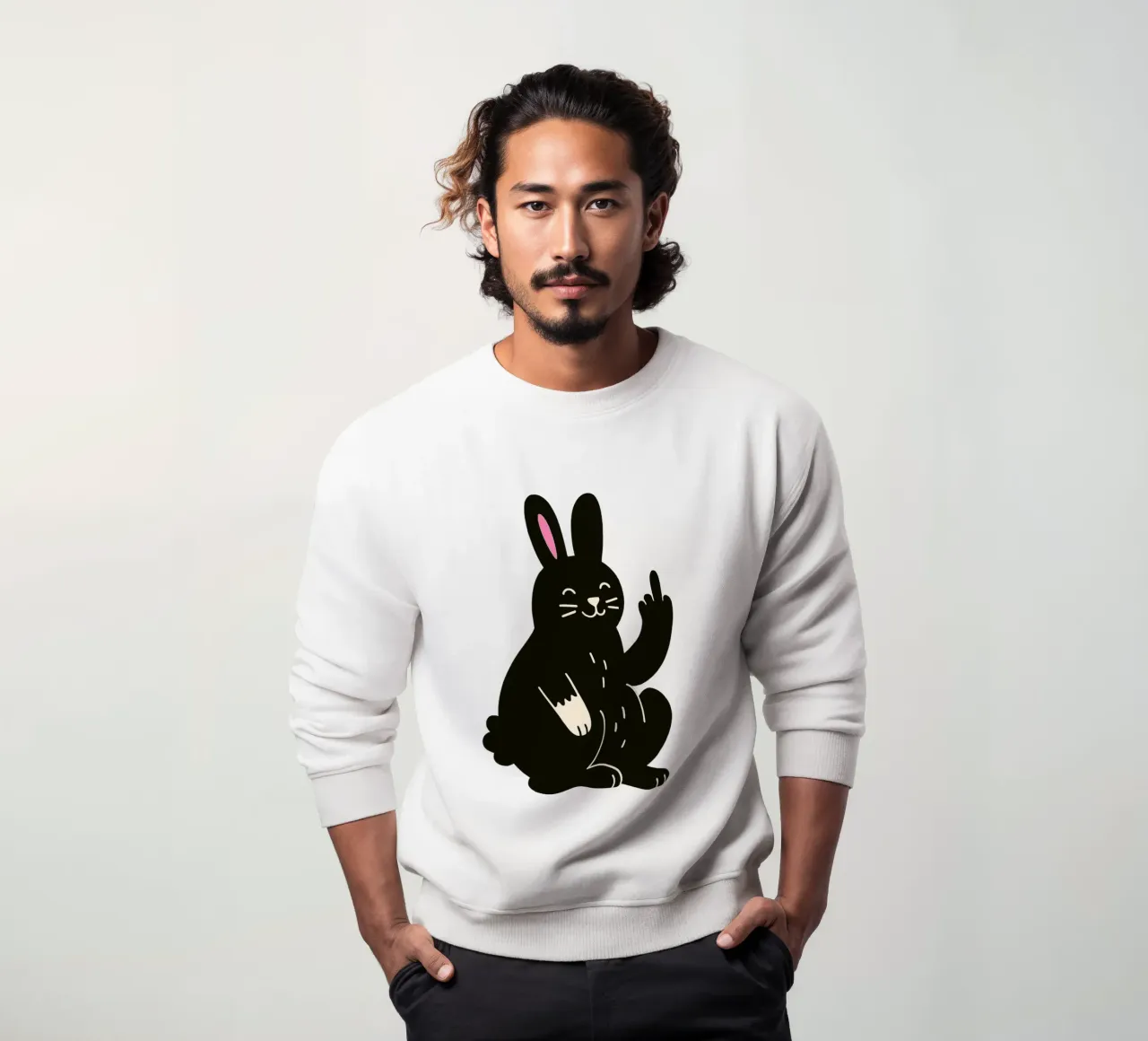 Fluffy but F*ck Off - Rude Rabbit Vibes felpa da KUNSTstück