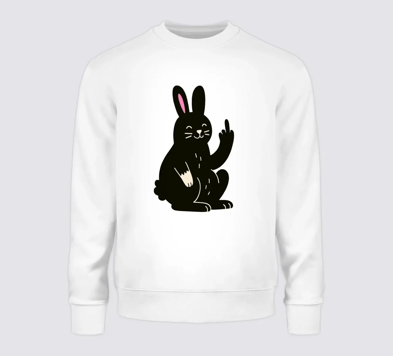 Fluffy but F*ck Off - Rude Rabbit Vibes Sweatshirt von KUNSTstück
