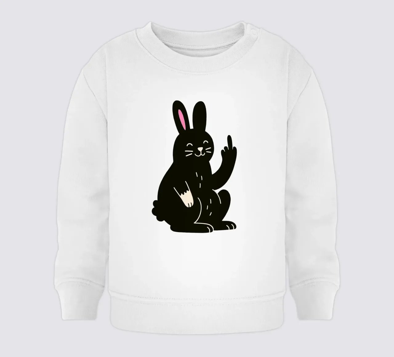 Fluffy but F*ck Off - Rude Rabbit Vibes Baby Sweatshirt von KUNSTstück