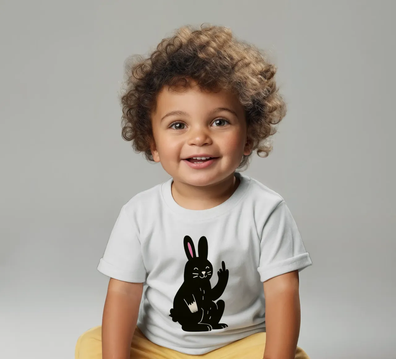 Fluffy but F*ck Off - Rude Rabbit Vibes maglietta neonato da KUNSTstück