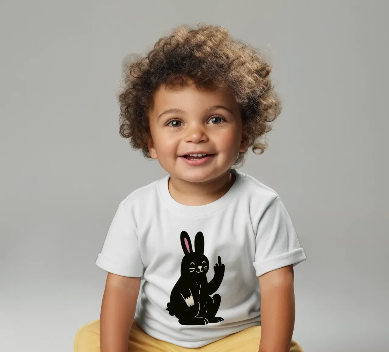 Fluffy but F*ck Off - Rude Rabbit Vibes maglietta neonato da KUNSTstück