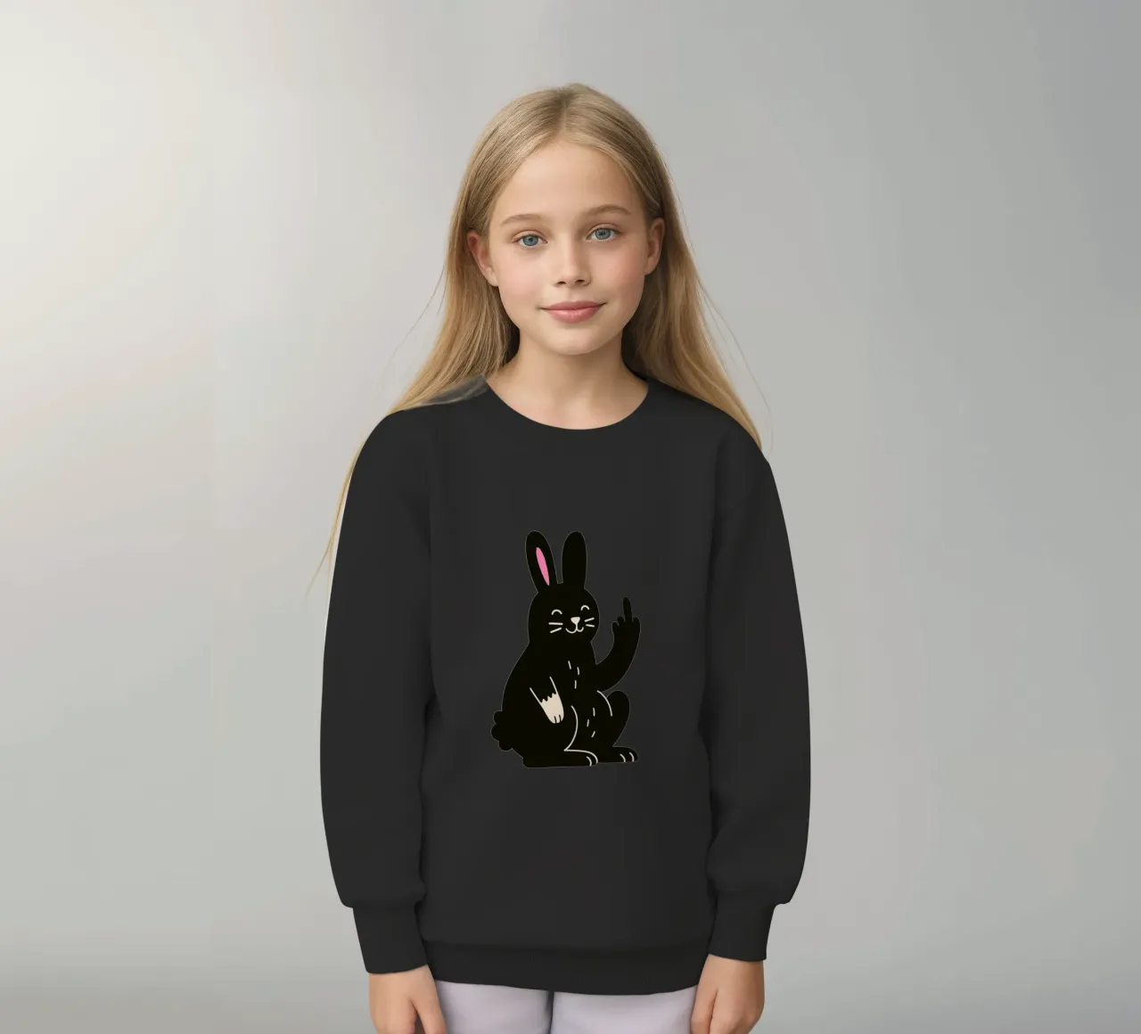 Fluffy but F*ck Off - Rude Rabbit Vibes felpa bambino da KUNSTstück