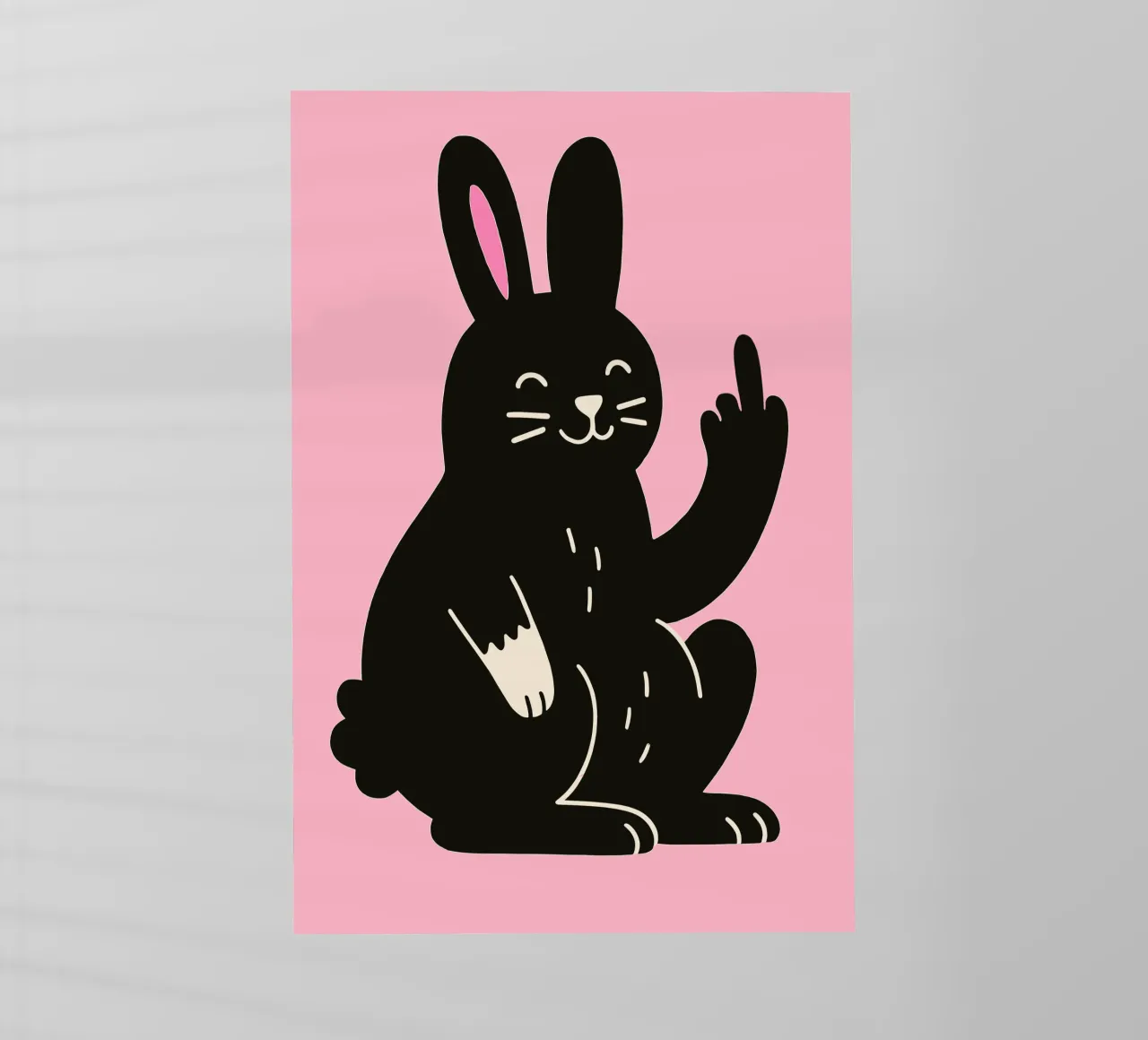 Fluffy but F*ck Off - Rude Rabbit Vibes pellicola backlit da KUNSTstück