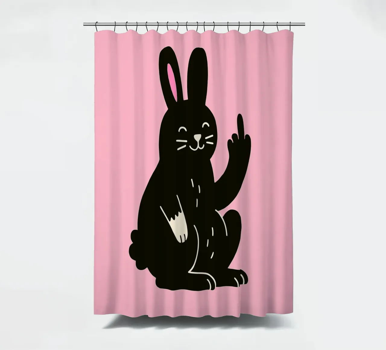 Fluffy but F*ck Off - Rude Rabbit Vibes tenda da doccia da KUNSTstück