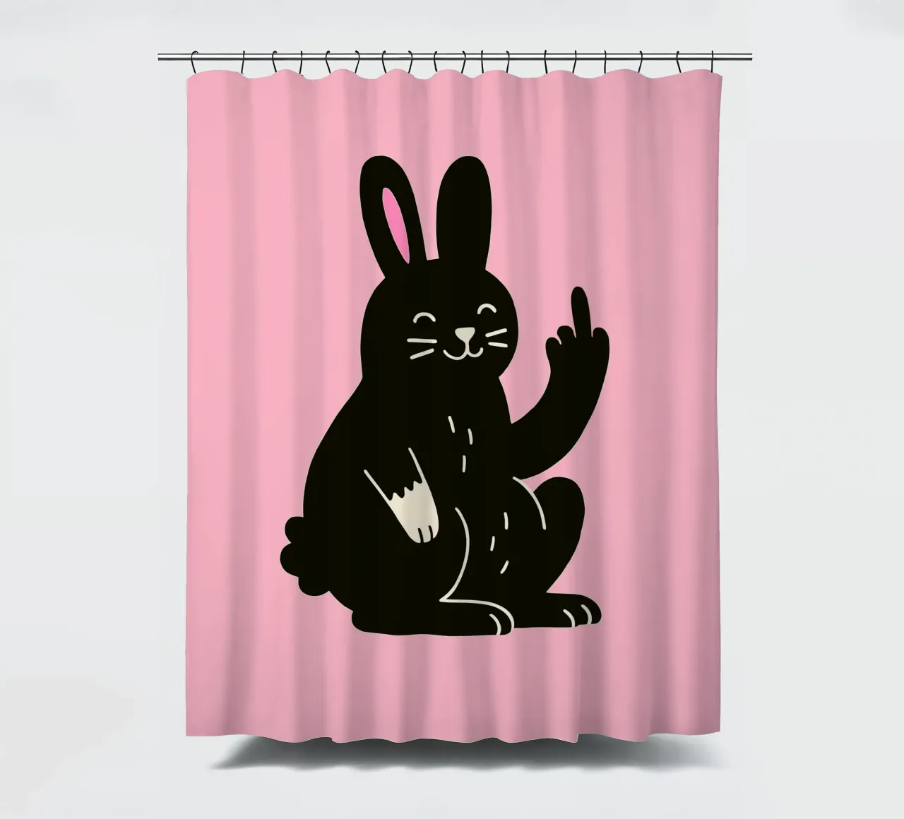 Fluffy but F*ck Off - Rude Rabbit Vibes tenda da doccia da KUNSTstück