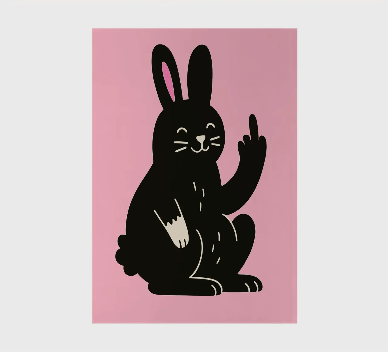 Fluffy but F*ck Off - Rude Rabbit Vibes carnet de notes de KUNSTstück