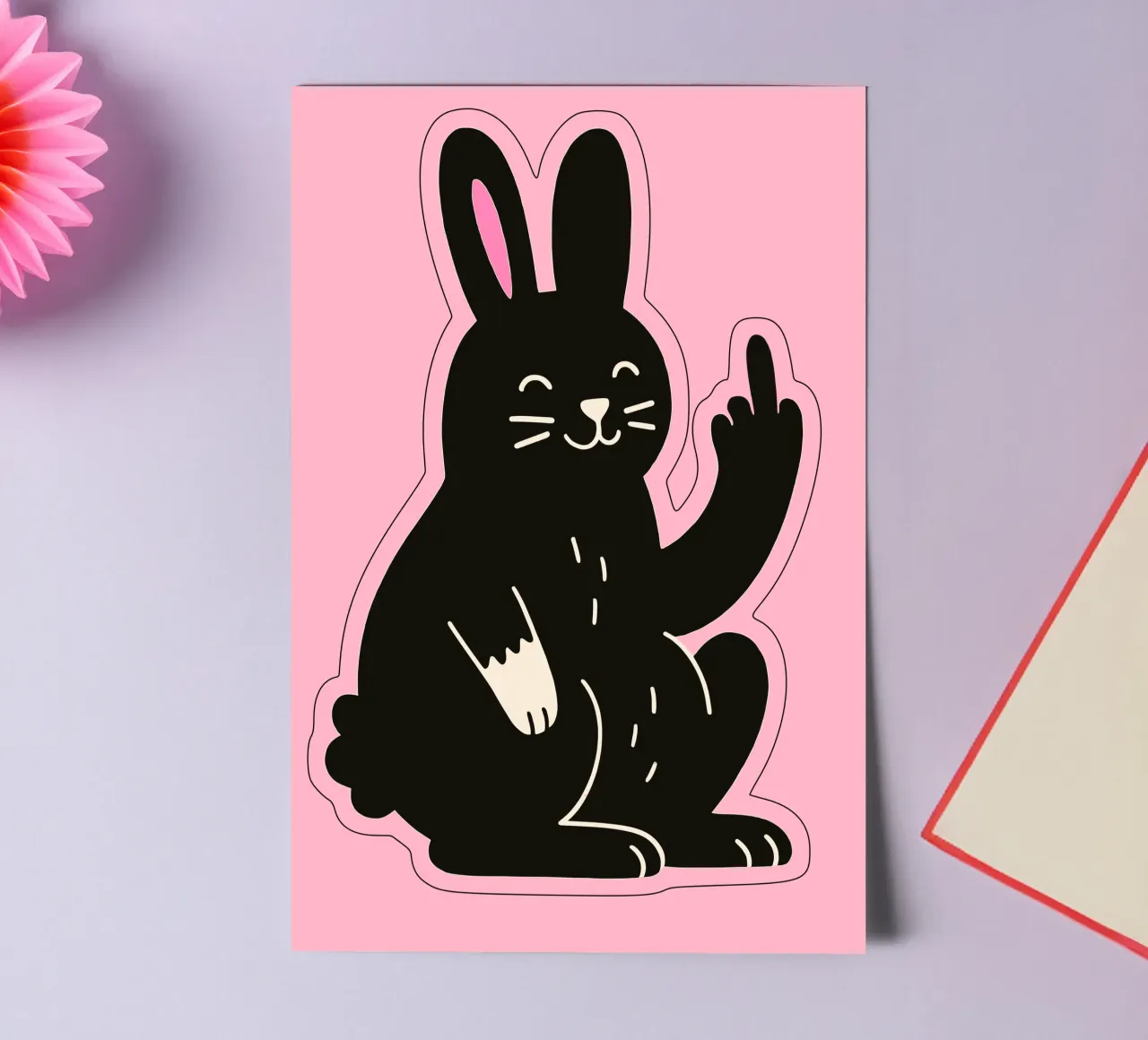 Fluffy but F*ck Off - Rude Rabbit Vibes Stickerbogen von KUNSTstück