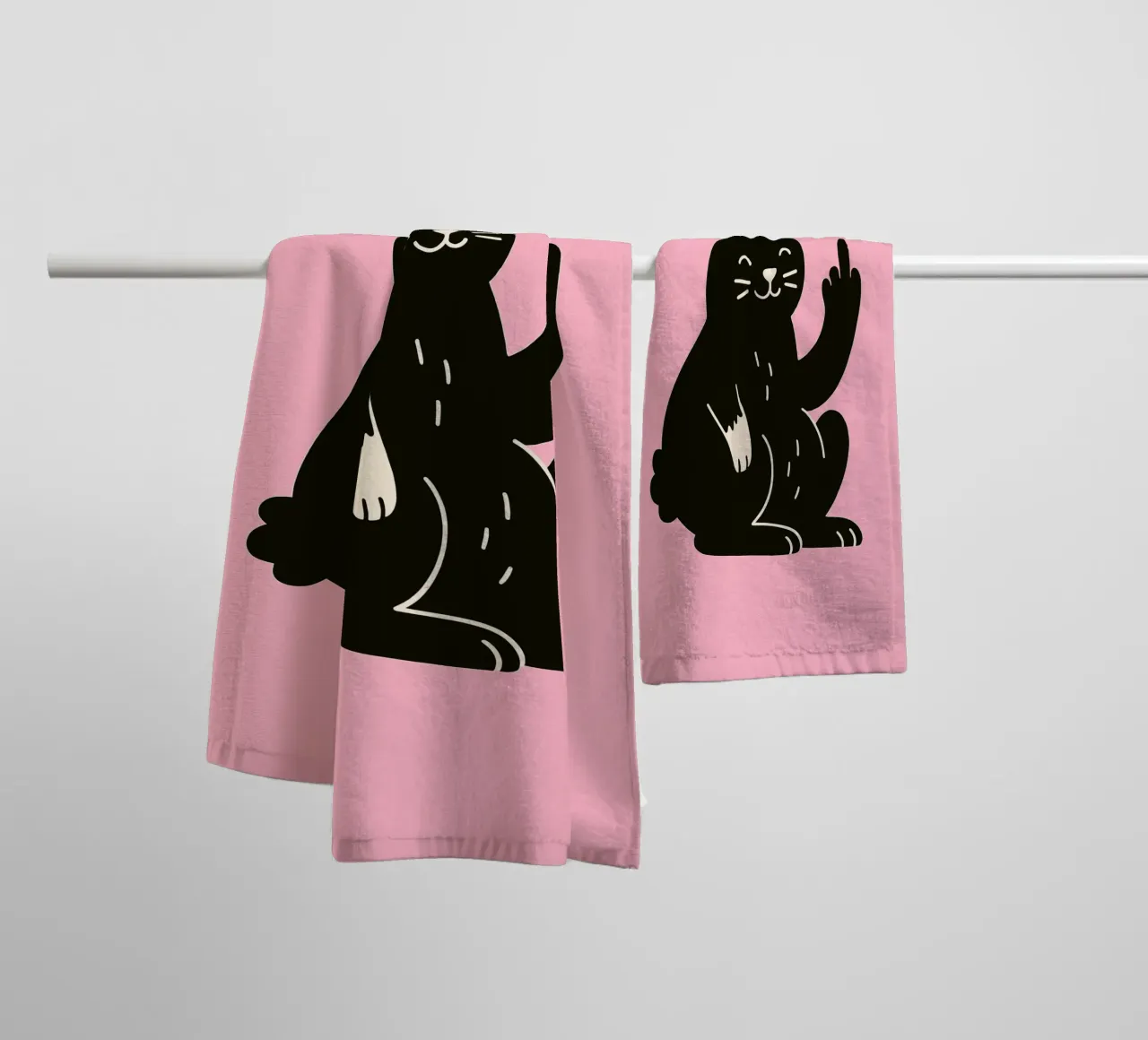 Fluffy but F*ck Off - Rude Rabbit Vibes Handtuch von KUNSTstück