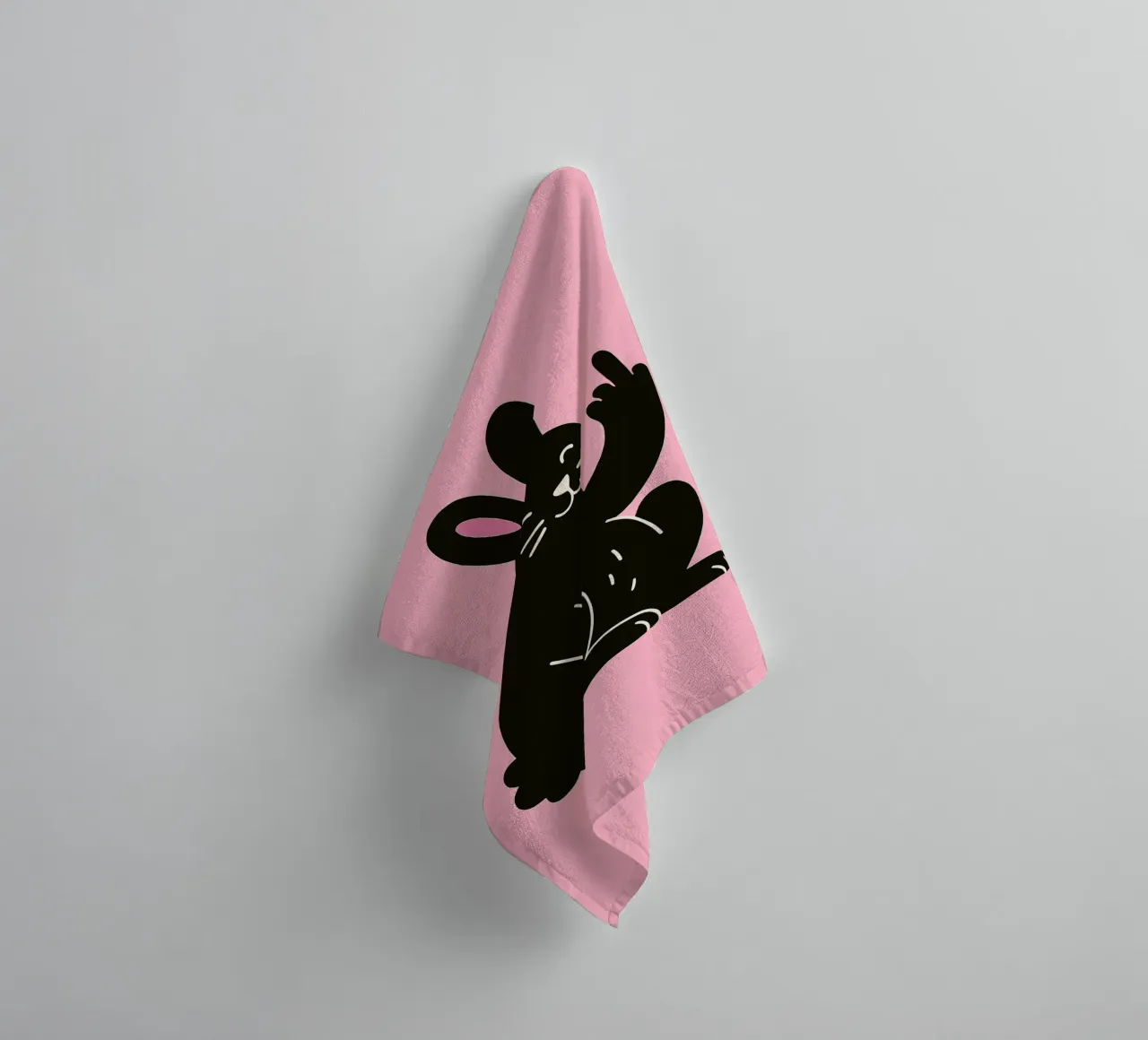Fluffy but F*ck Off - Rude Rabbit Vibes asciugamano da bagno da KUNSTstück