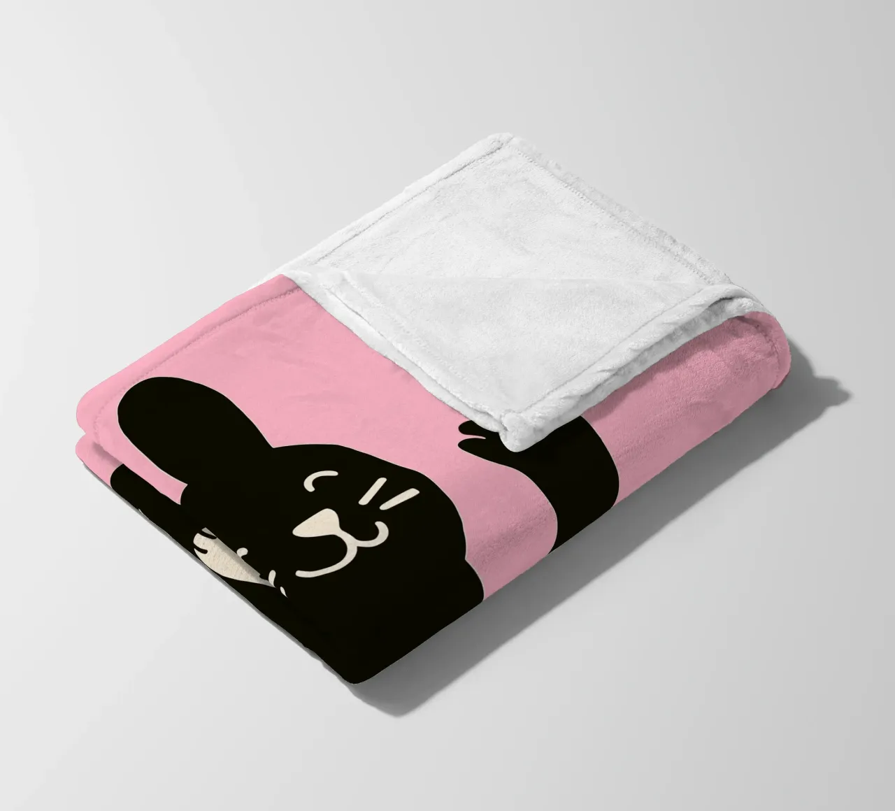 Fluffy but F*ck Off - Rude Rabbit Vibes coperta in pile da KUNSTstück