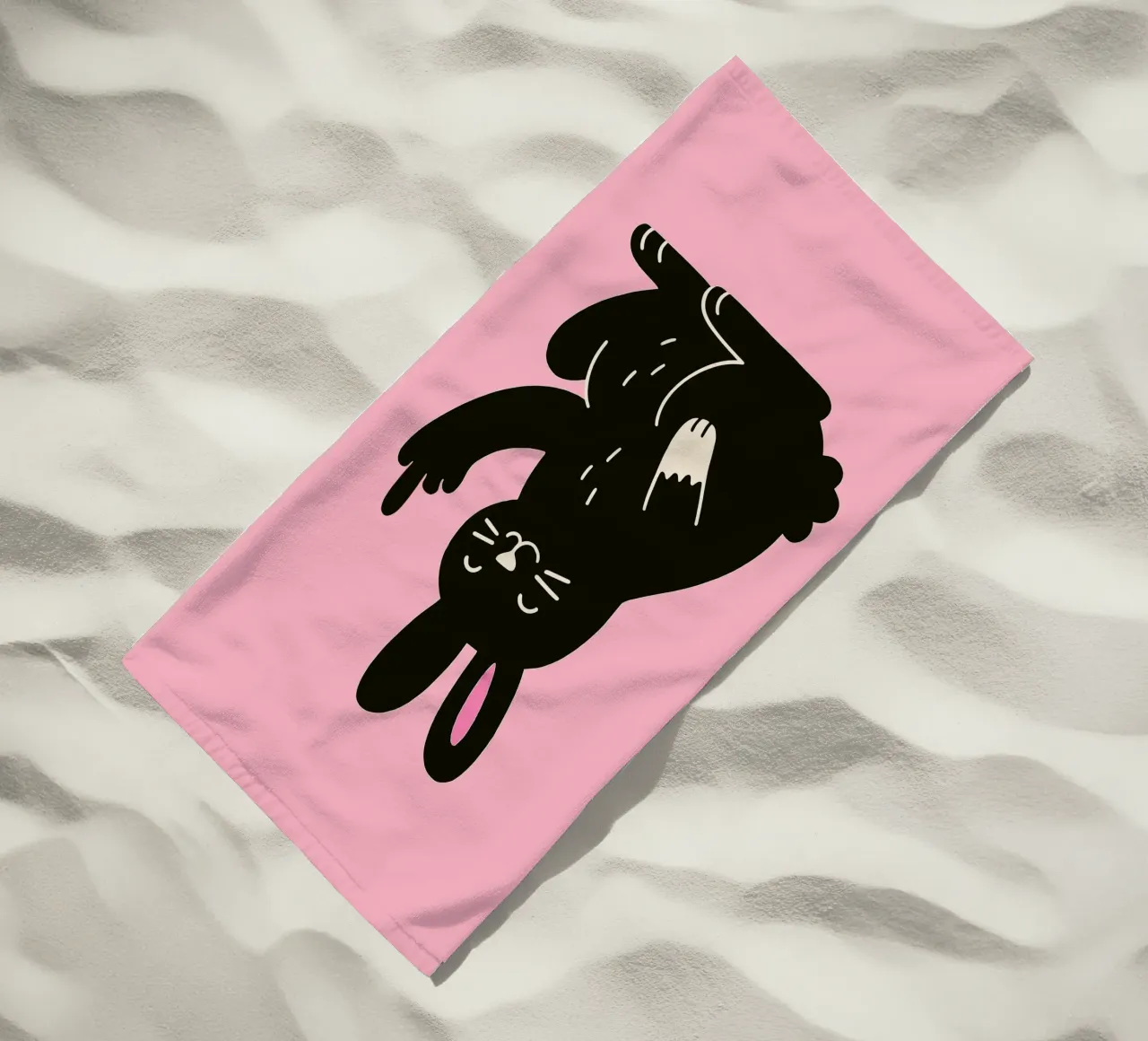 Fluffy but F*ck Off - Rude Rabbit Vibes telo mare da KUNSTstück