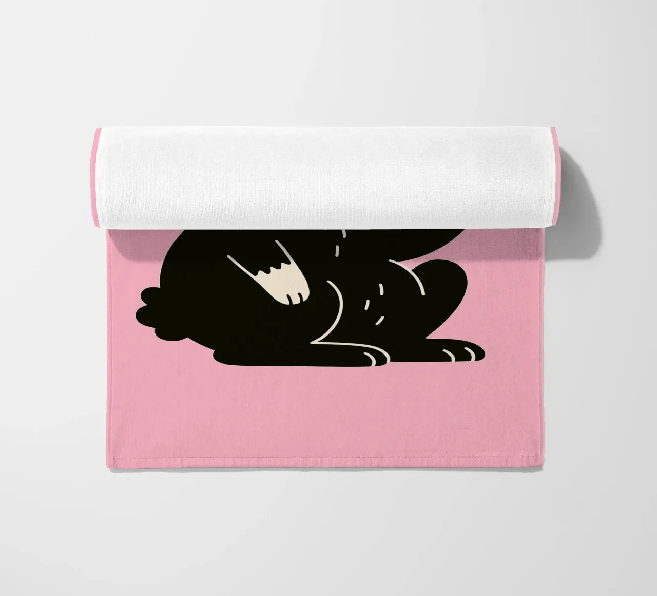 Fluffy but F*ck Off - Rude Rabbit Vibes telo mare da KUNSTstück