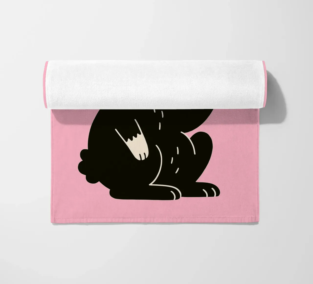 Fluffy but F*ck Off - Rude Rabbit Vibes telo mare da KUNSTstück