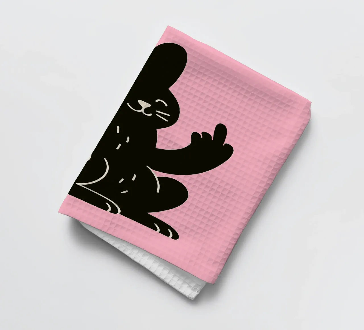 Fluffy but F*ck Off - Rude Rabbit Vibes torchon de KUNSTstück