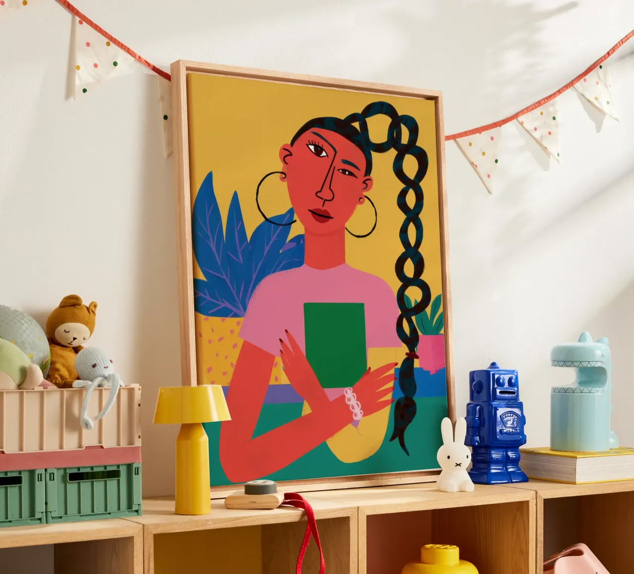 The Storyteller Braid canvas with Floater frame by Ink Pulse