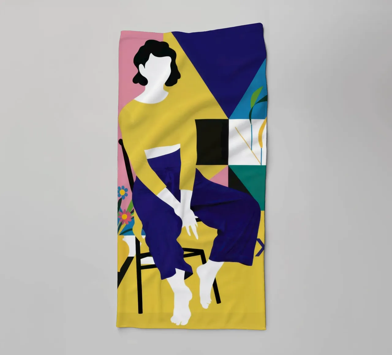 Canary Abstract Repose towel by Prism Ritual