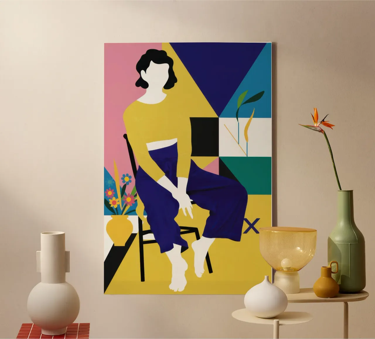 Canary Abstract Repose canvas by Prism Ritual